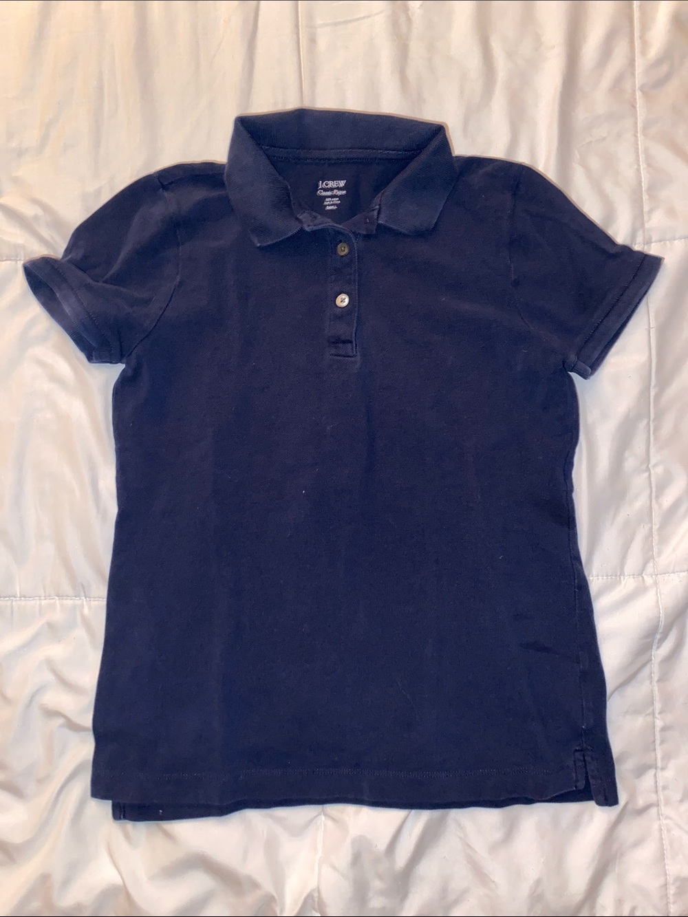 J. Crew Navy Short Sleeve Polo Top